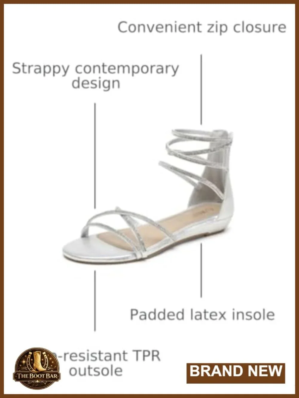 N/A strappy flat